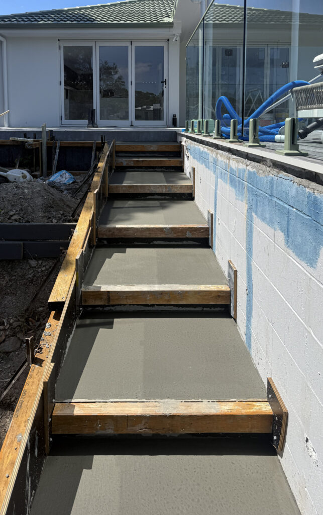 Shed slab poured and finished on a Gold Coast block