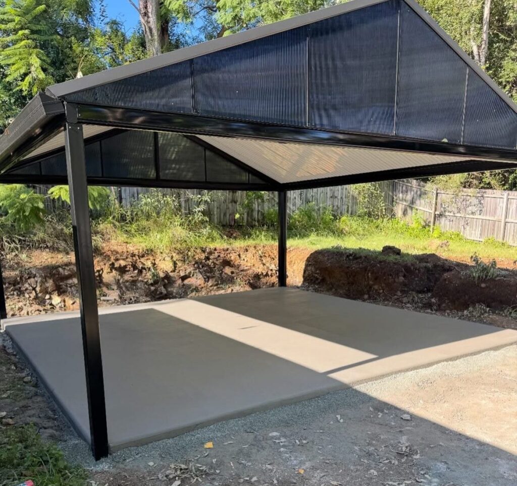 Concrete carport slab